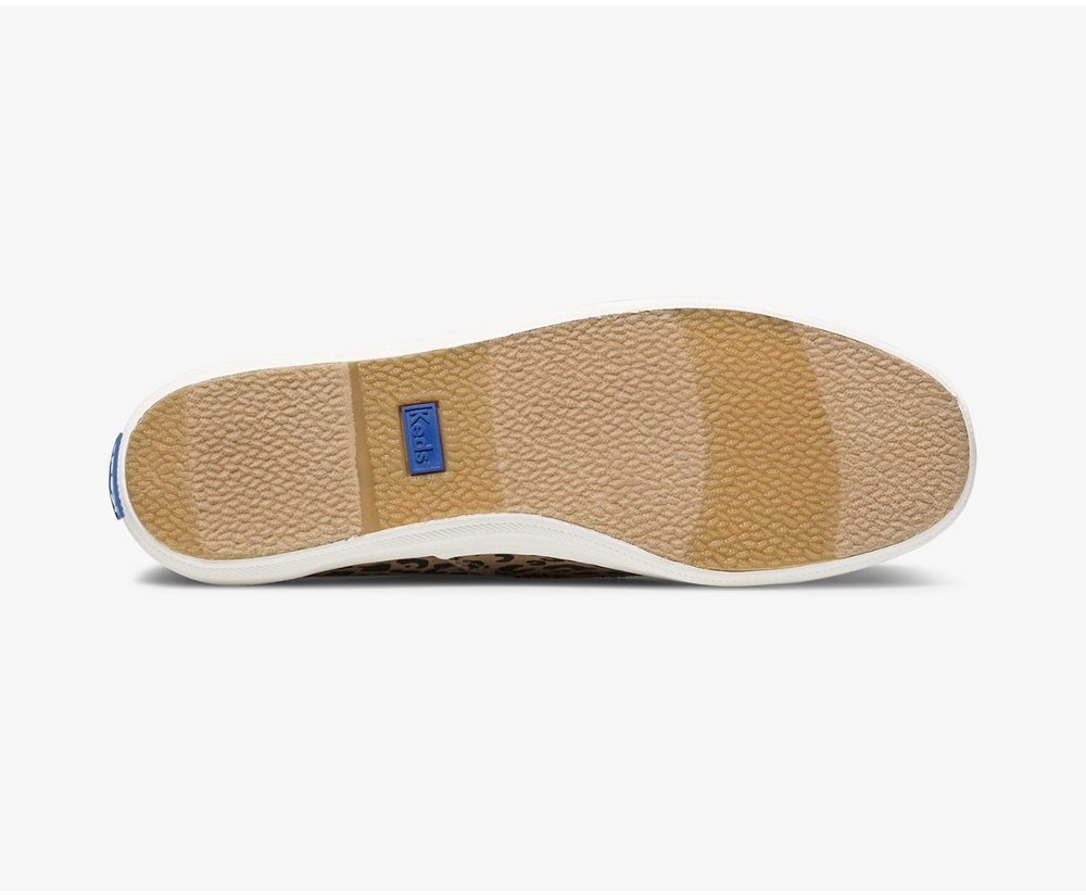 Πανινα Παπουτσια Γυναικεια - Keds Washable Champion Animal - Καφε - SRLGF4892